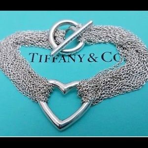 Tiffany & Co. Sterling Silver Heart Mesh Bracelet